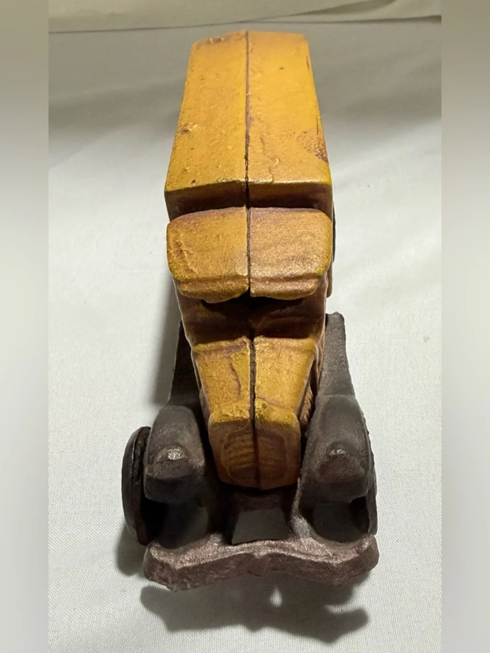 Vintage Cast Iron Yellow Delivery Truck - Old Toy Truck 7 3/4” L  x 2 3/4” H